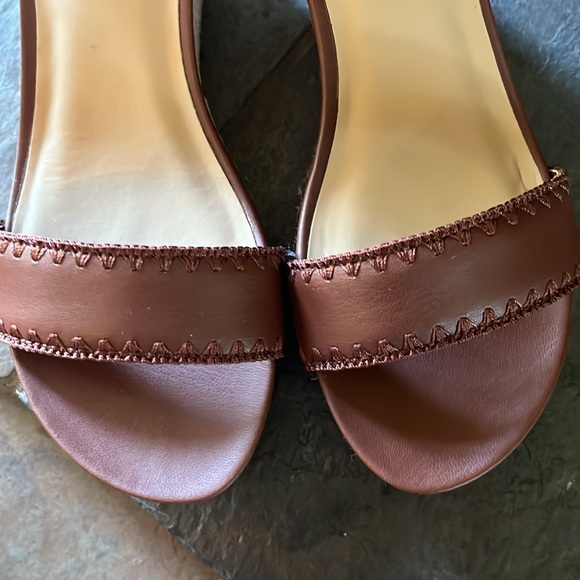 NWOT Reaction Kenneth Cole brown wedge sandals with 3” heel - Picture 6 of 7